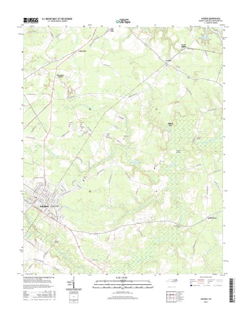 MyTopo Ahoskie, North Carolina USGS Quad Topo Map