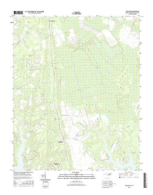 MyTopo Arapahoe, North Carolina USGS Quad Topo Map