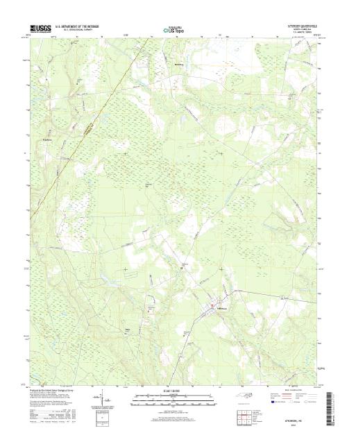 MyTopo Atkinson, North Carolina USGS Quad Topo Map