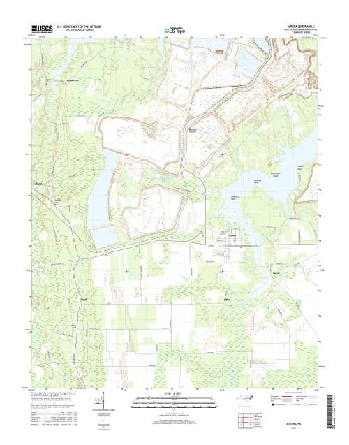MyTopo Aurora, North Carolina USGS Quad Topo Map