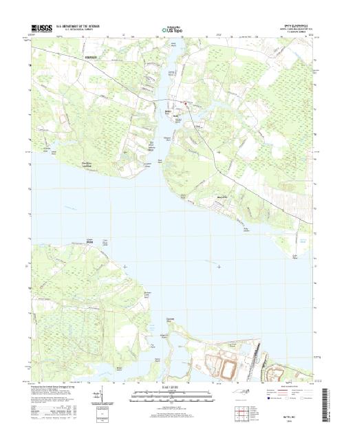 MyTopo Bath, North Carolina USGS Quad Topo Map