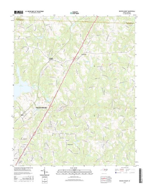 MyTopo Browns Summit, North Carolina USGS Quad Topo Map