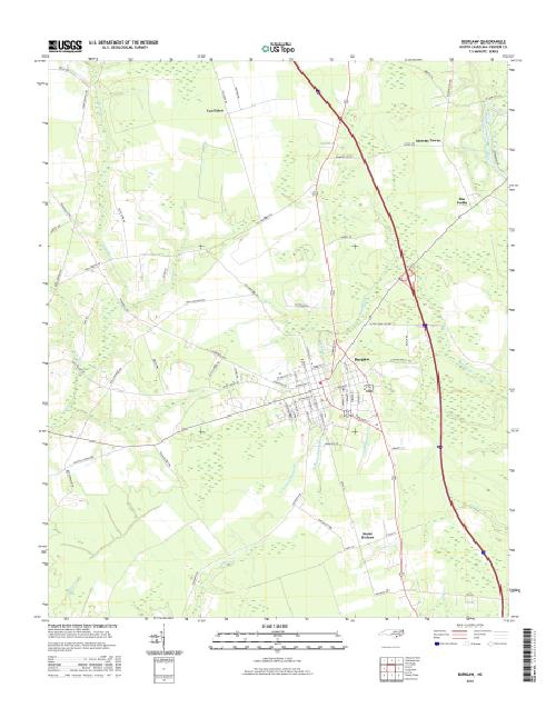 MyTopo Burgaw, North Carolina USGS Quad Topo Map