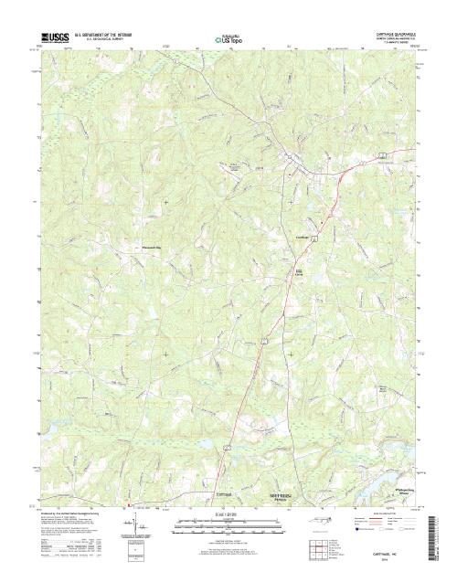 MyTopo Carthage, North Carolina USGS Quad Topo Map