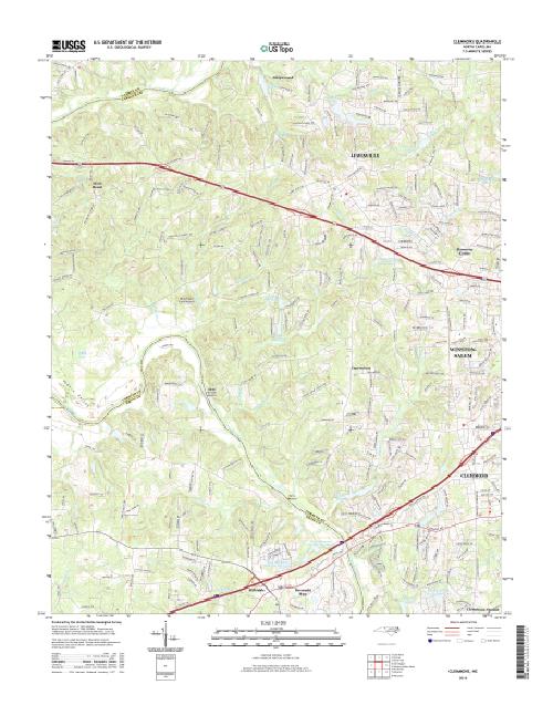 MyTopo Clemmons, North Carolina USGS Quad Topo Map