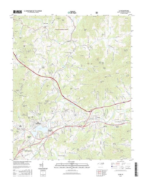 MyTopo Clyde, North Carolina USGS Quad Topo Map