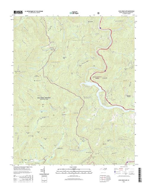 MyTopo Cove Creek Gap, North Carolina USGS Quad Topo Map