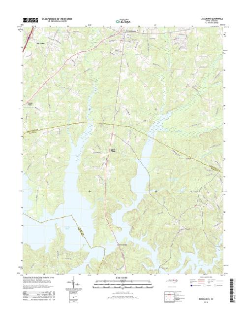 MyTopo Creedmoor, North Carolina USGS Quad Topo Map
