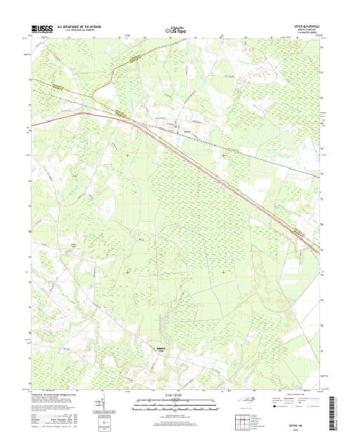 MyTopo Dover, North Carolina USGS Quad Topo Map