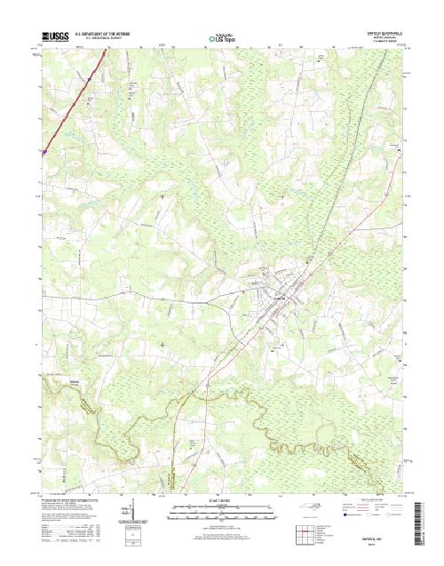 MyTopo Enfield, North Carolina USGS Quad Topo Map