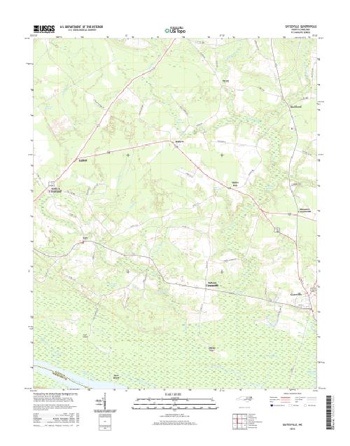 MyTopo Gatesville, North Carolina USGS Quad Topo Map
