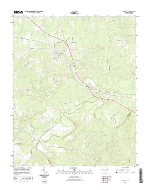 MyTopo Goldston, North Carolina USGS Quad Topo Map