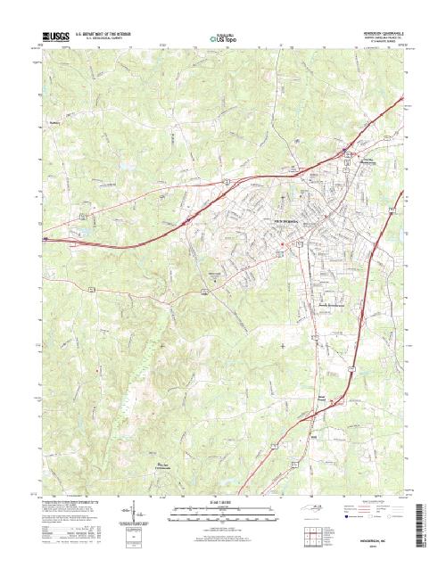 MyTopo Henderson, North Carolina USGS Quad Topo Map