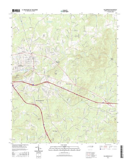 MyTopo Hillsborough, North Carolina USGS Quad Topo Map