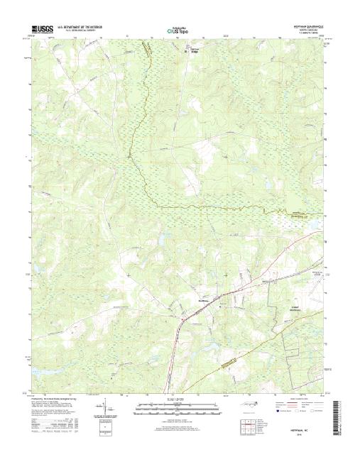 MyTopo Hoffman, North Carolina USGS Quad Topo Map