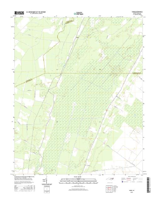 MyTopo Hoke, North Carolina USGS Quad Topo Map
