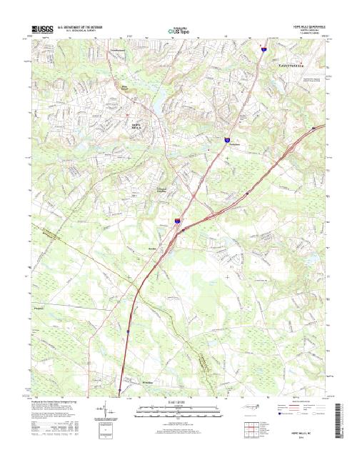 MyTopo Hope Mills, North Carolina USGS Quad Topo Map