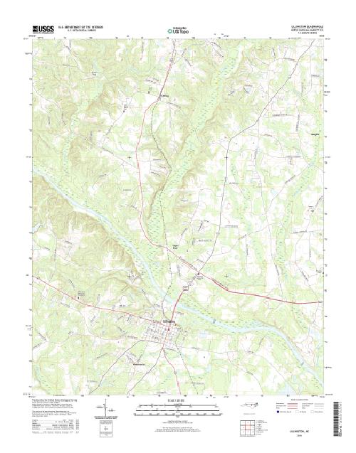 MyTopo Lillington, North Carolina USGS Quad Topo Map