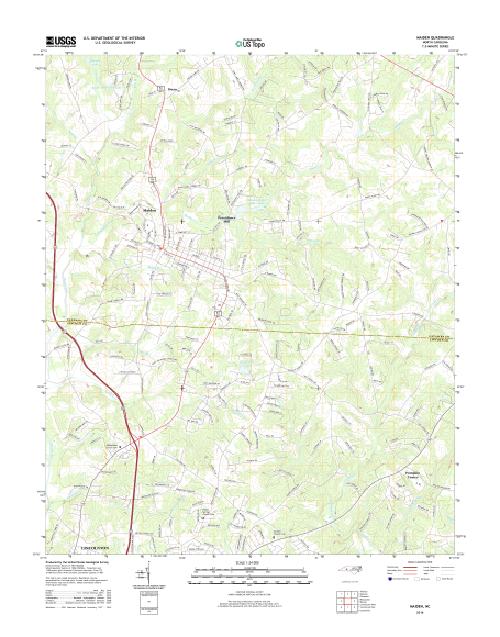 MyTopo Maiden, North Carolina USGS Quad Topo Map