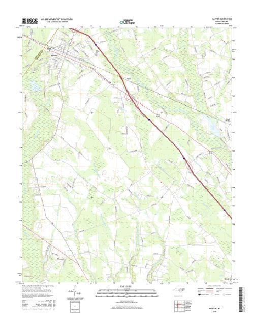 MyTopo Maxton, North Carolina USGS Quad Topo Map