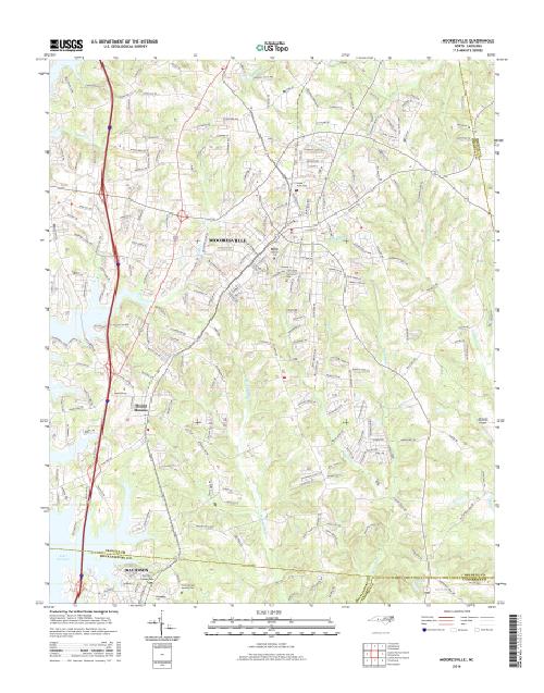 MyTopo Mooresville, North Carolina USGS Quad Topo Map