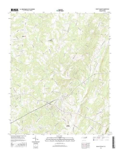 MyTopo Mount Pleasant, North Carolina USGS Quad Topo Map