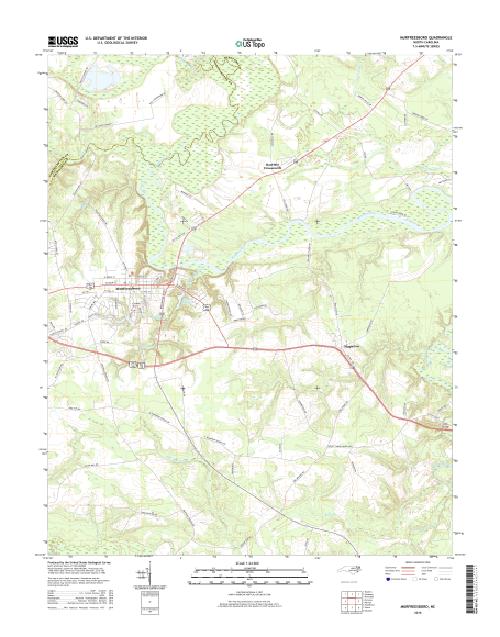 MyTopo Murfreesboro, North Carolina USGS Quad Topo Map