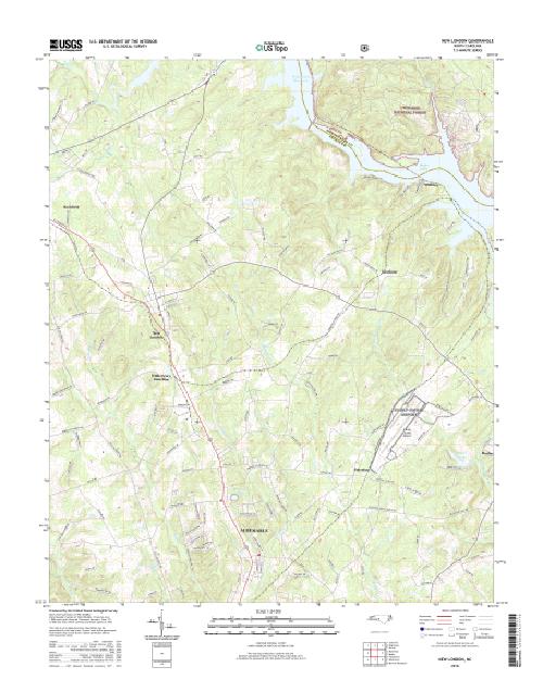 MyTopo New London, North Carolina USGS Quad Topo Map
