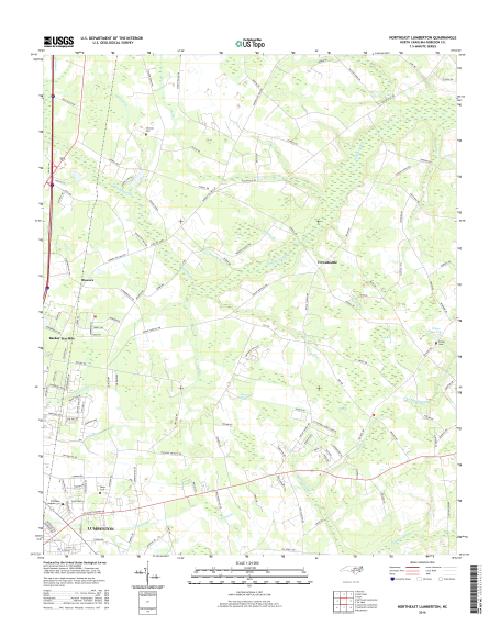 MyTopo Northeast Lumberton, North Carolina USGS Quad Topo Map