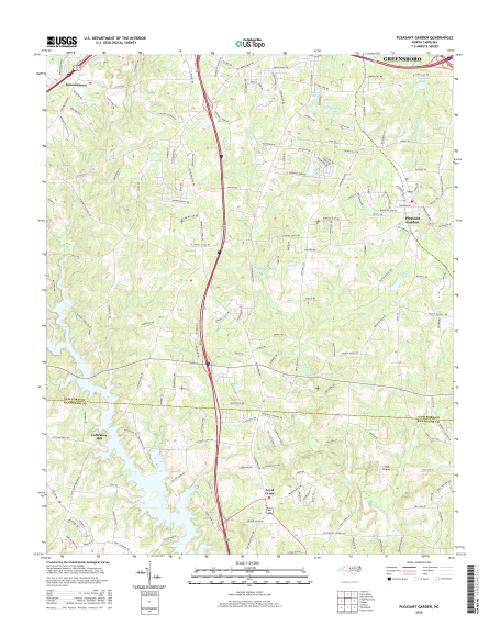 MyTopo Pleasant Garden, North Carolina USGS Quad Topo Map