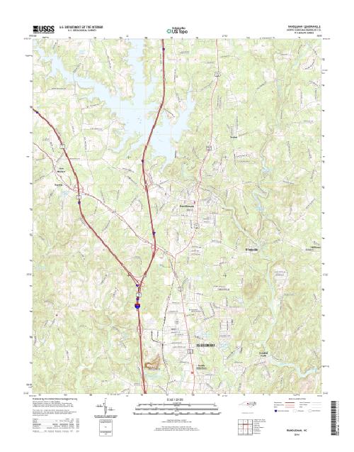 MyTopo Randleman, North Carolina USGS Quad Topo Map