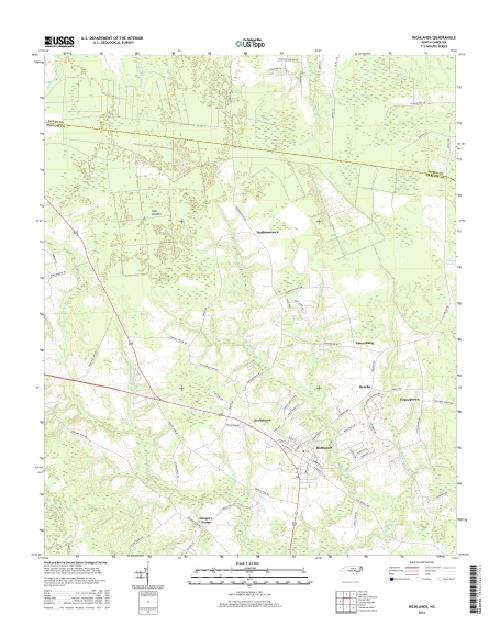 MyTopo Richlands, North Carolina USGS Quad Topo Map