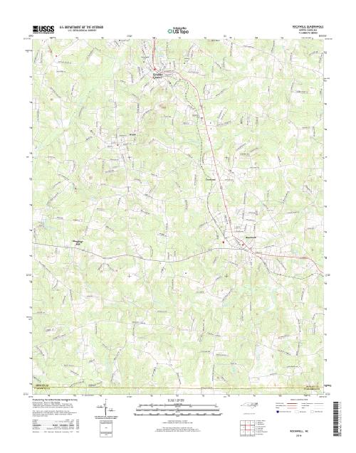 MyTopo Rockwell, North Carolina USGS Quad Topo Map