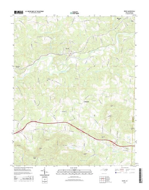 MyTopo Ronda, North Carolina USGS Quad Topo Map