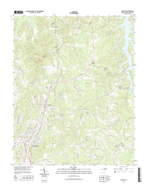 MyTopo Roxboro, North Carolina USGS Quad Topo Map