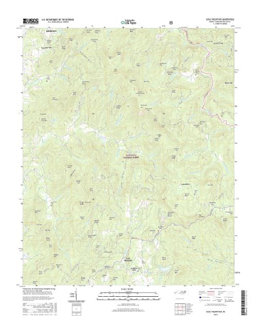 MyTopo Scaly Mountain, North Carolina USGS Quad Topo Map
