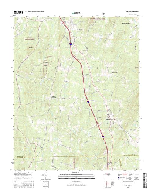 MyTopo Seagrove, North Carolina USGS Quad Topo Map