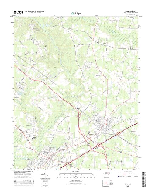 MyTopo Selma, North Carolina USGS Quad Topo Map