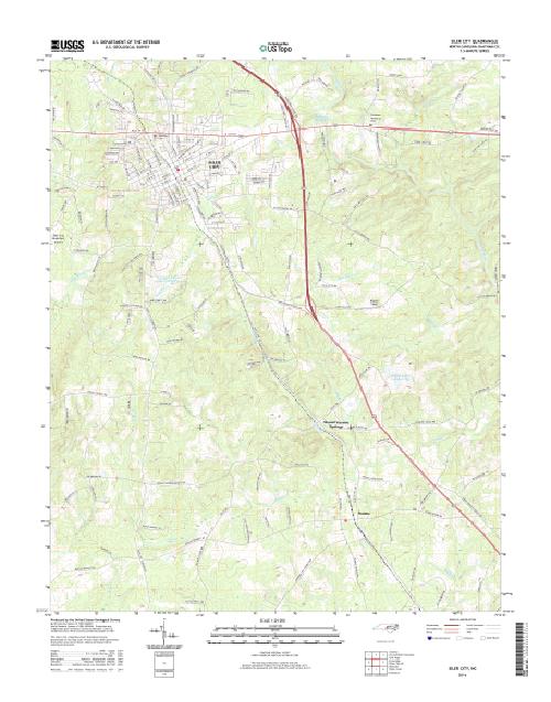 MyTopo Siler City, North Carolina USGS Quad Topo Map