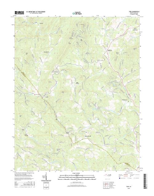 MyTopo Todd, North Carolina USGS Quad Topo Map