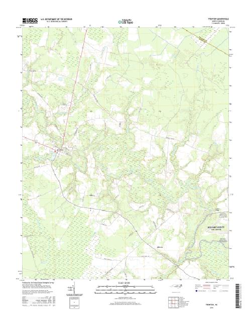 MyTopo Trenton, North Carolina USGS Quad Topo Map