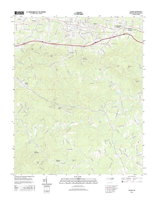 MyTopo Valdese, North Carolina USGS Quad Topo Map