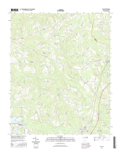 MyTopo Vass, North Carolina USGS Quad Topo Map