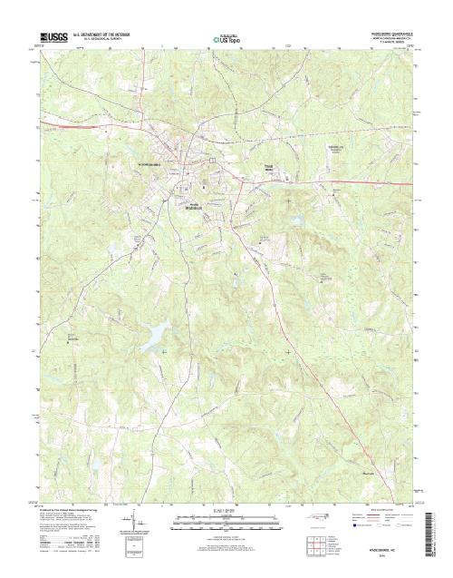 MyTopo Wadesboro, North Carolina USGS Quad Topo Map