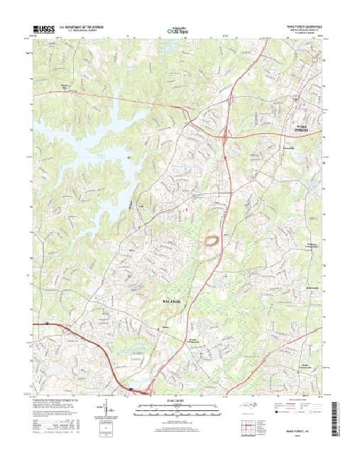 MyTopo Wake Forest, North Carolina USGS Quad Topo Map