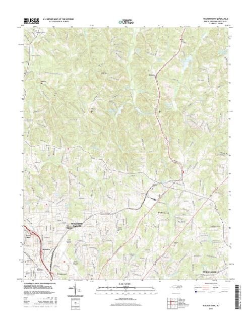 MyTopo Walkertown, North Carolina USGS Quad Topo Map
