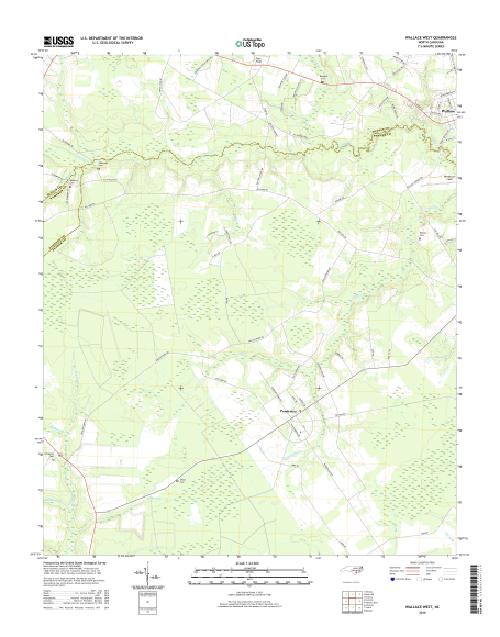 MyTopo Wallace West, North Carolina USGS Quad Topo Map