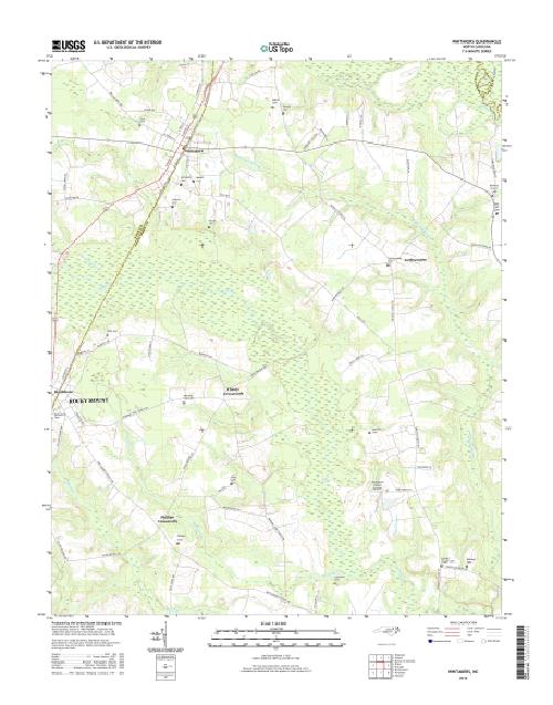 MyTopo Whitakers, North Carolina USGS Quad Topo Map