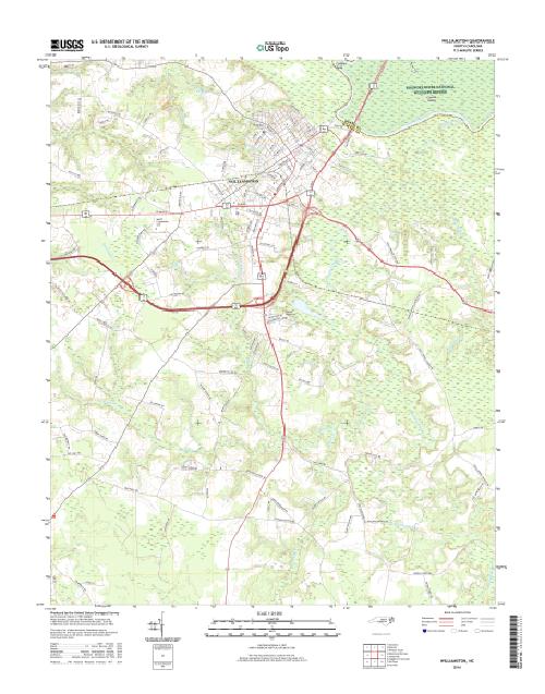 MyTopo Williamston, North Carolina USGS Quad Topo Map