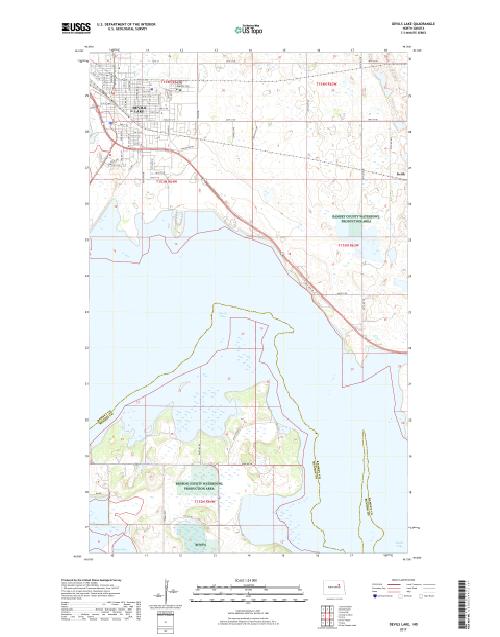 MyTopo Devils Lake, North Dakota USGS Quad Topo Map